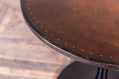 round metal side table