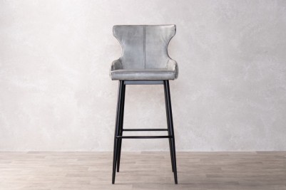 white-faux-leather-stool-front-view