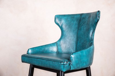 blue vintage style bar stool