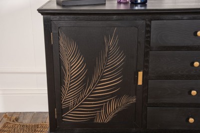 black and gold sideboard
