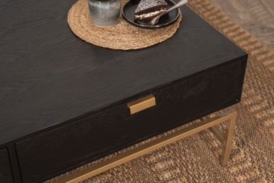 coffee table with gold detail