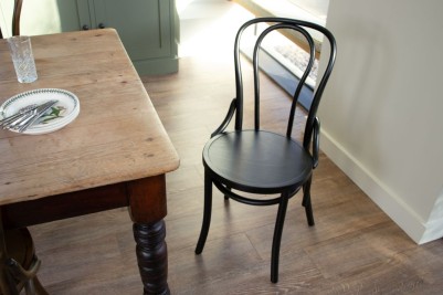 Single Black Bentwood Bistro Chair 