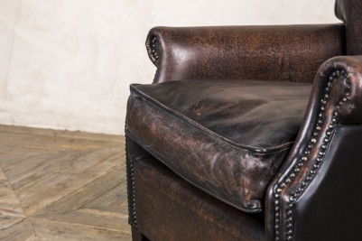 distressed finish armchair 