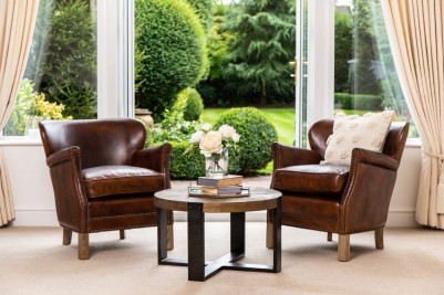 traditional leather armchairs