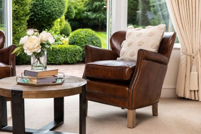 leather vintage style armchair