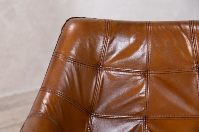 tan leather dining chair