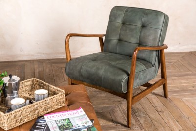 Hamilton Leather Vintage Style Lounge Chair