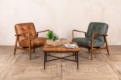scandi style living room setup - tan & matcha