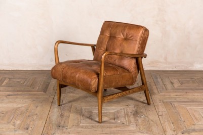 tan leather armchair 