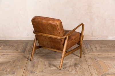 tan mid century style armchair