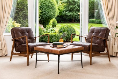 vintage brown colour scandi style armchair