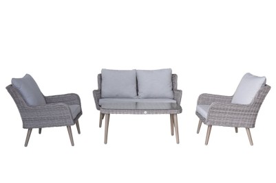 Hatfield Outdoor 4 Seater Rattan Style Sofa Set