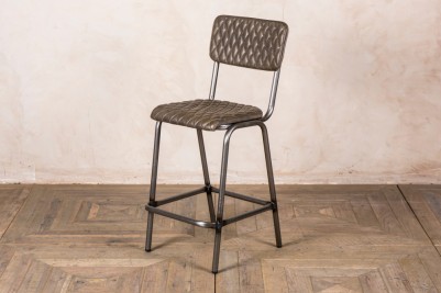olive green leather bar stool