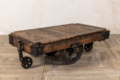 Industrial Style Trolley Cart Coffee Table