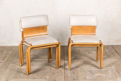 Vintage Interlocking Dancer & Hearne Wooden Chairs