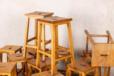 wooden school stool