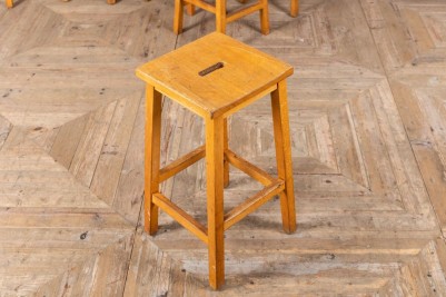 vintage wooden lab stools