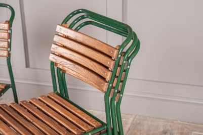 Slatted Oak Vintage Stacking Chairs