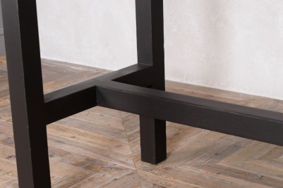 Wooden Poseur Table with Metal Edge - Base