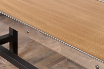 Wooden Poseur Table with Metal Edge - Table Top
