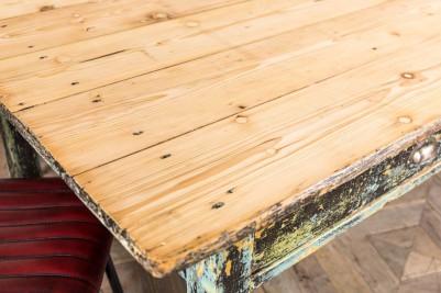 industrial wood dining table