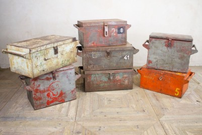 industrial style metal boxes