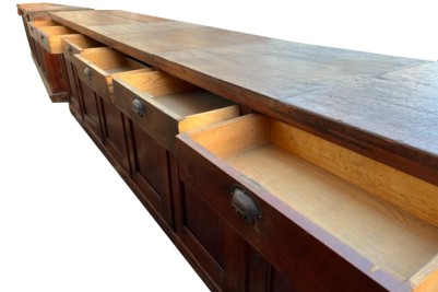 Large Vintage Wooden Bar Counter