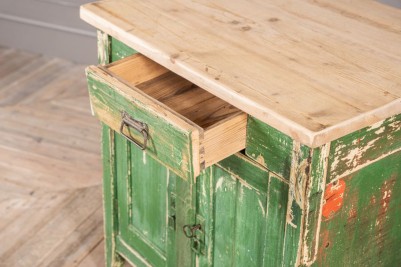 Green Pine Storage Cupboard