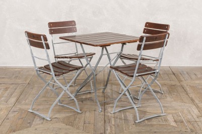 Vintage Outdoor Dining Table and Chair Set