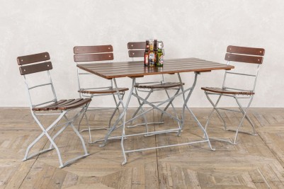 Vintage Outdoor Dining Table and Chair Set