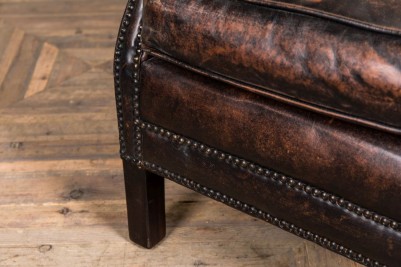 antique brown armchair