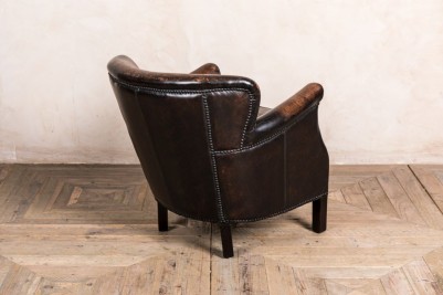 antique brown vintage leather armchair