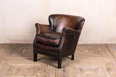 vintage style leather armchair