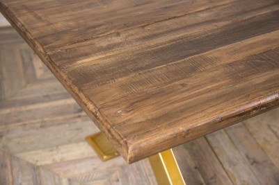 brass colour dining table