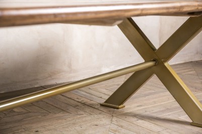 metal X-frame table