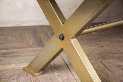 modern brass coloured table