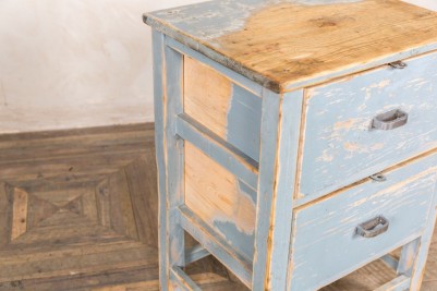 blue side table