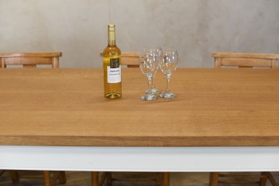 oak top dining table