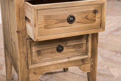 wooden bedside drawers