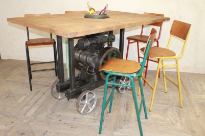 industrial style engine table