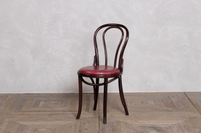 Thonet Style Chair with Upholstered Seat - Single Chair