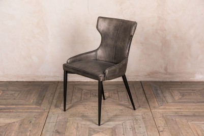 grey wingback chair