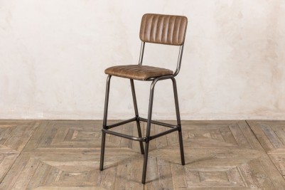 espresso brown leather breakfast bar stool