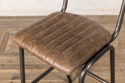 espresso brown leather bar stool