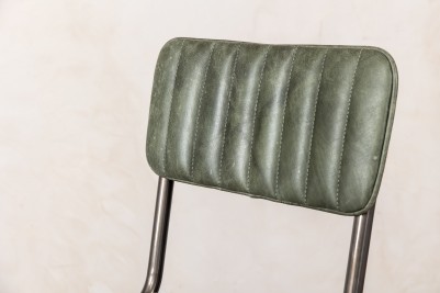 green leather bar stool