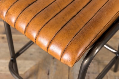leather brown bar stool