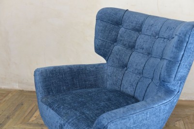 levi blue armchair