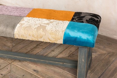 patchwork dining bench