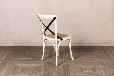 white cross back chair
