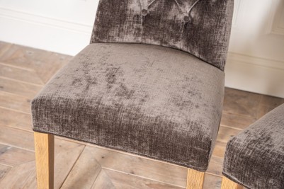 dark grey upholstered chair